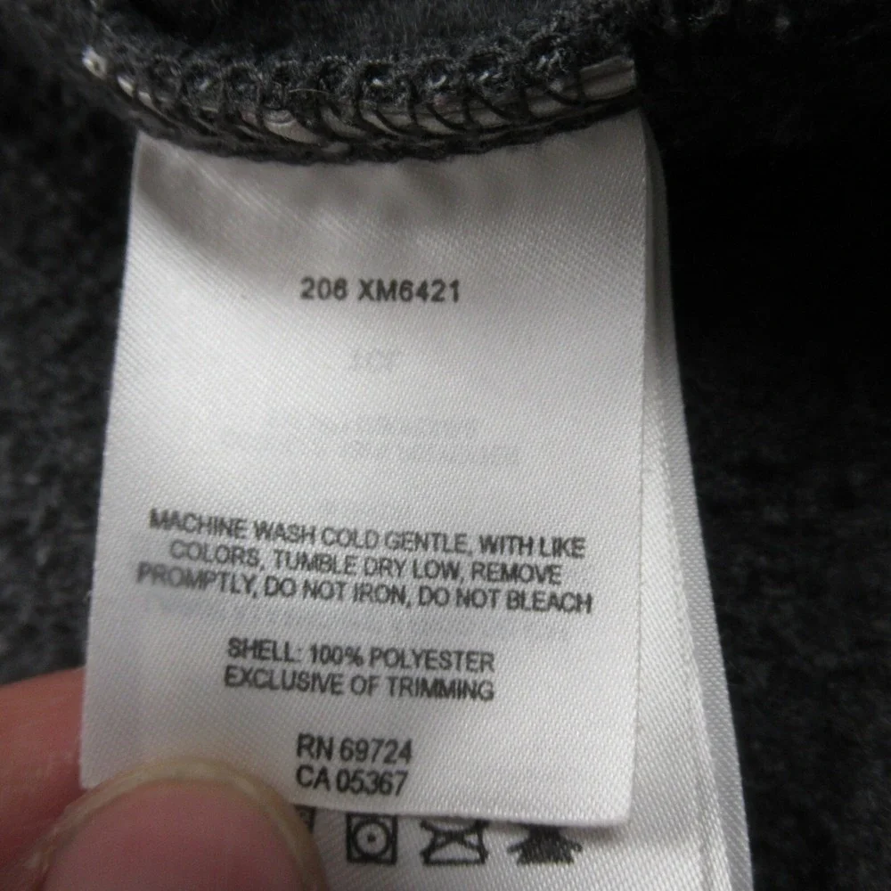 Columbia Fleece Jacket Men Medium Gray Pockets Adjustable Hem Full Zip Outdoor